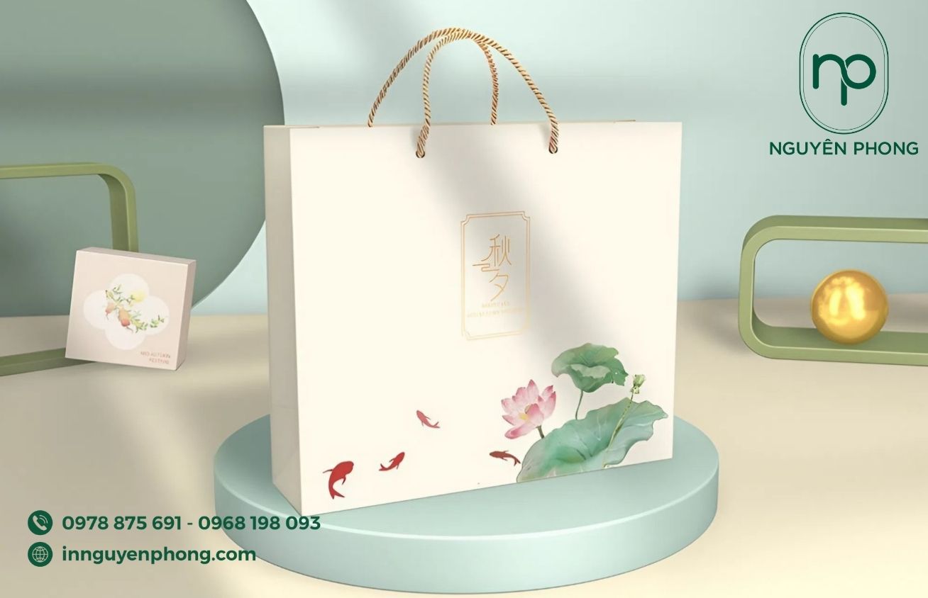 Mẫu túi giấy đựng áo dài truyền thống 